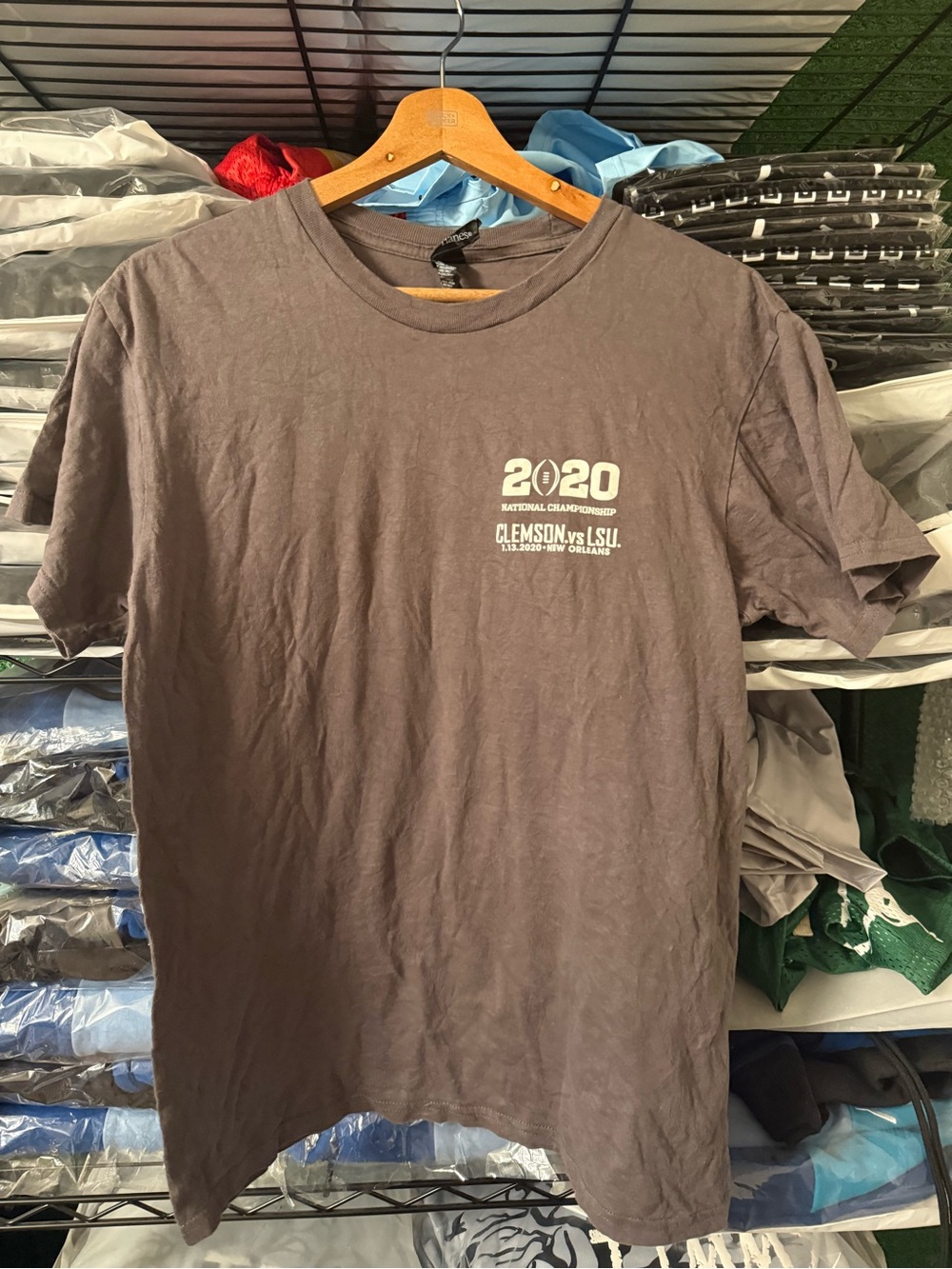 2020 Clemson vs LSU Gray Tee